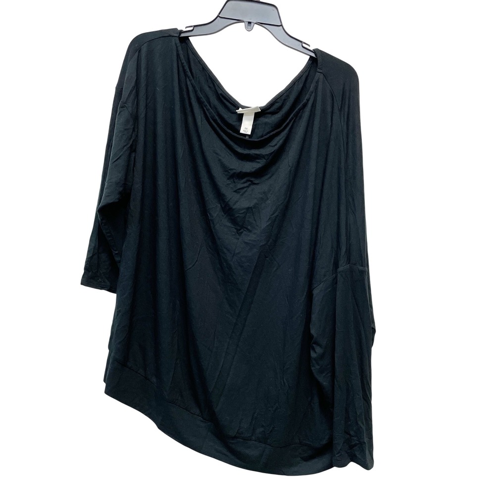 Ava & Viv Women's Black Dolman Sleeve Cowl Neck Top Size‎ 2X